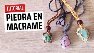 Tutorial piedra engarzada en macramé [upl. by Trinl]