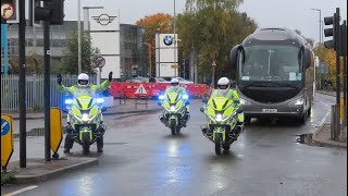 Watford Fans Escorted into Luton For Derby Day  191024 [upl. by Akinna]