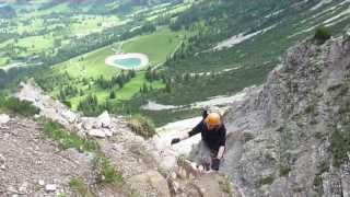 Salewa Klettersteig am Iseler  Bergführerplatte  Schusterplatte [upl. by Kesia23]