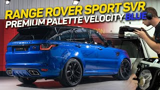 Range Rover Sport SVR 50 V8 SuperCharged in SVO Velocity Blue  Carbon Painted Bonnet  Walkaround [upl. by Dleifyar]