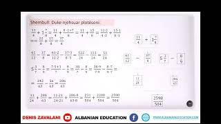 6 02 044 Java e njëmbëdhjetë Matematikë Mbledhja dhe zbritja e thyesave U2 [upl. by Esbensen]