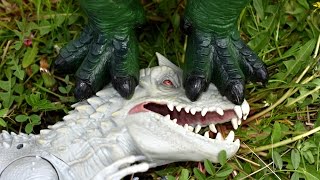 Big Indominus Rex vs Giganotosaurus Dinosaurs Toys [upl. by Assiralc]