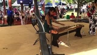 Japanese harplike instrument Koto and flute performance at Multicultural event [upl. by Jordans]