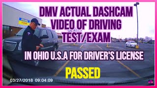 DMV actual dashcam video of driving testexam in Ohio USA for Drivers license [upl. by Lemire]