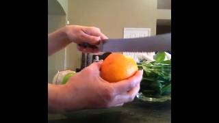 Juicing with Julie  How To Peel An Orange [upl. by Pownall973]