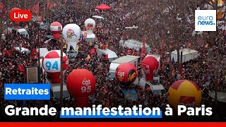 DIRECT  Retraites  grève massive et manifestations en France [upl. by Hertzog]