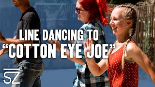 Line Dancing with Music to quotCotton Eye Joequot [upl. by Elish]