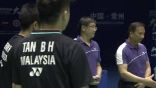 China Masters 2017  Badminton SF M5MD  ChenWang vs SetTan [upl. by Gaulin]