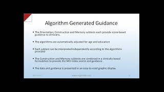 Cognistat Five and the MCI Index [upl. by Roselle]