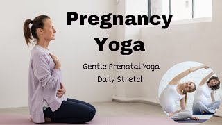 10 Minute Pregnancy Yoga  Second amp Third Trimester  Get Birth Ready [upl. by Keverian]