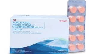 COLDZEP Tablets PARACETAMOL PHENYLEPHRINE HO CHLORPHENAMINE MALEATE [upl. by Liartnod]