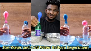 Hot Water and Cold Water Balloon Experiment 🤯 shorts [upl. by Hendon]