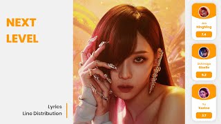 AESPA  Next Level Lyrics  Line Distribution [upl. by Asia]