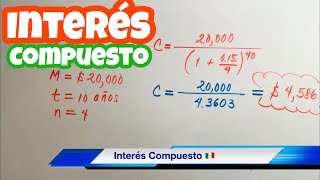 INTERÉS COMPUESTO Capitalizable bimestral trimestral semestralmente [upl. by Nitnert431]