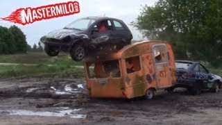 Ford Ka jumps through a trailer [upl. by Nerland618]