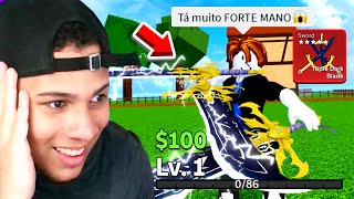 NOOB LEVEL 1 COM A NOVA TRIPLE YORU NO BLOX FRUITS TESTANDO A REAÇÃO DAS PESSOAS [upl. by Notliw]