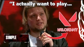 s1mple about LEAVING CSGO to go PRO in VALORANT  s1mple Interview  VCT EMEA [upl. by Aerdma]