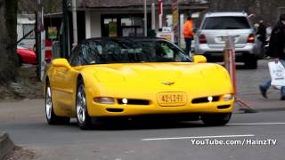 Yellow Chevrolet Corvette C5 Convertible  Accelerating Sound [upl. by Takken]