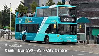 Cardiff Bus 399 Scania N230UD OmniCity SCZ399 [upl. by Etheline]