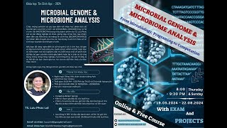 MICROBIAL GENOME amp MICROBIOME ANALYSIS 23062024 [upl. by Mcgraw]