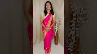 Heavy bordered saree can also be draped perfectly when u know the technique of pleating the saree [upl. by Cristabel]