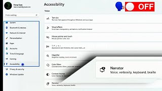 How To Turn Off Accessibility Feature Narrator On Windows 11 [upl. by Schwartz295]