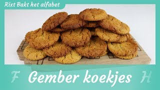 Gember koekjes recept  Rixt bakt het alfabet [upl. by Mongeau]