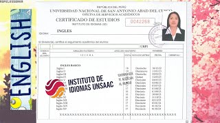 Como tramitar el CERTIFICADO DE ESTUDIO DEL CENTRO DE IDIOMAS UNSAAC ingles italiano portugués2024 [upl. by Orbadiah221]