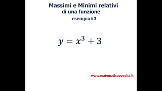 Massimi e minimi relativi di una funzione  Esempio3 [upl. by Doolittle284]