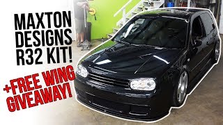 MAXTON DESIGN Mk4 R32 Kit Install FREE SPOILER GIVEAWAY [upl. by Hardan]