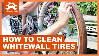 How to clean whitewall bicycle tires to look like new [upl. by Nyrraf]