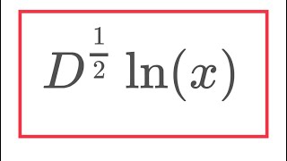 Half derivative lnx [upl. by Nibroc]