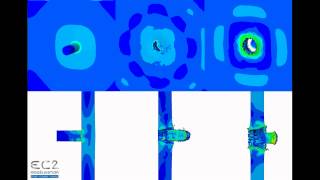 Impact dune balle dans un mur  influence de la vitesse initiale Abaqus [upl. by Arlyn943]