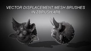 Vector Displacement Mesh Brushes In Zbrush 4R8 [upl. by Nosauq]