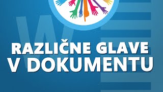 Glavanoga besedila v dokumentu z več odseki [upl. by Jeane]