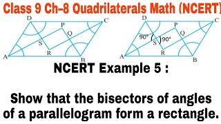 Ch 8 NCERT Example 5 class 9  Quadrilaterals  NCERT Mathematics [upl. by Dyob]