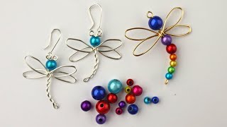 What are Miracle Beads DIY Wire Dragonfly Earrings [upl. by Anaili440]