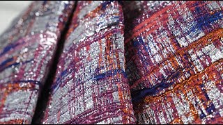 Mood Fabrics Metallic Crosshatched Luxury Brocades [upl. by Austine]