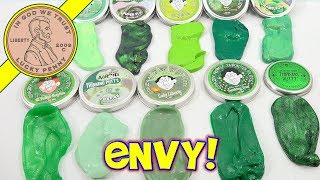 HUGE Collection Green Crazy Aarons Putty Review [upl. by Enwahs]