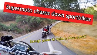 Supermoto vs Sportbikes  RAW SPEED😈🚀 [upl. by Anaz]