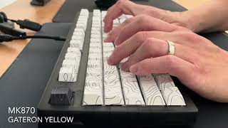 Gateron Yellow KS3  MK870 TKL  Typing Sound ASMR [upl. by Awe915]