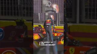 New 360° Footage Reveals Checo Pushing Sainzs Head in Fiery Baku Crash [upl. by Mona]