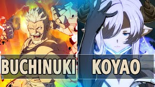 GBVSR Buchinuki Soriz Vs Koyao Narmaya  High Level Gameplay  Full Set [upl. by Cynera576]