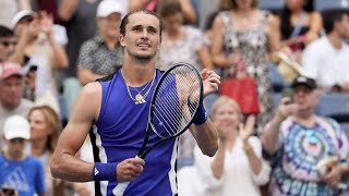 Alexander Zverev vence Brendon Nakashima e avança as quartas de final do US Open [upl. by Nylitsirk48]