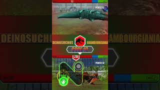 DEINOSUCHUS VS ARAMBOURGIANIA  JURASSIC WORLD THE GAME [upl. by Hanad]