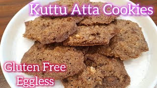 Kuttu Atta Cookies  Buckwheat Flour Cookies  Upvas Cookies Recipe  Eggless Jaggery Cookies Recipe [upl. by Adnav145]