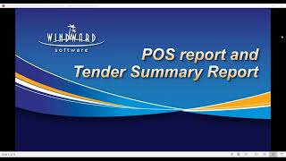 POS Report amp Tender Summary Report [upl. by Novhaj975]