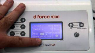 Como programar seu motor para implante D Force 1000  Dentflex [upl. by Annehs]