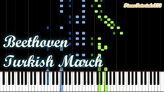 Beethoven  Marcia Alla Turca Turkish March  Piano Tutorial Synthesia [upl. by Imena]