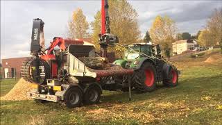 fendt 1046 au broyage de peupliers musmax terminator 12 [upl. by Hakkeber911]